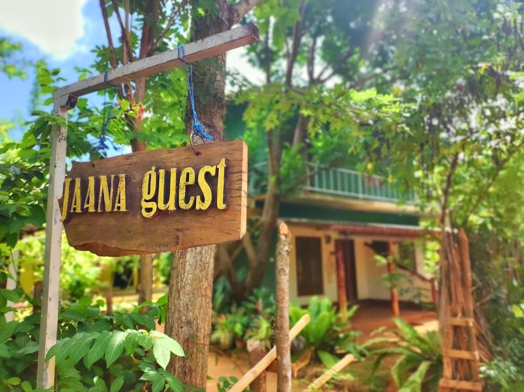 a sign that reads jam guest in front of a house at Jaana Guest in Sigiriya