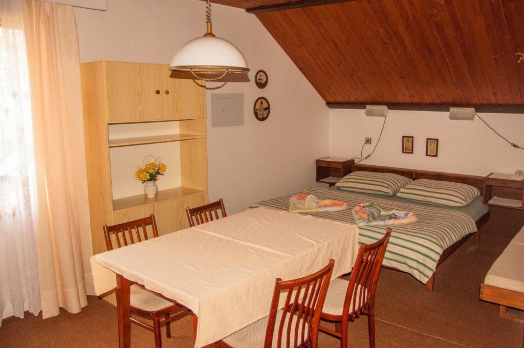 Postel nebo postele na pokoji v ubytování Privát - Harrachov 392