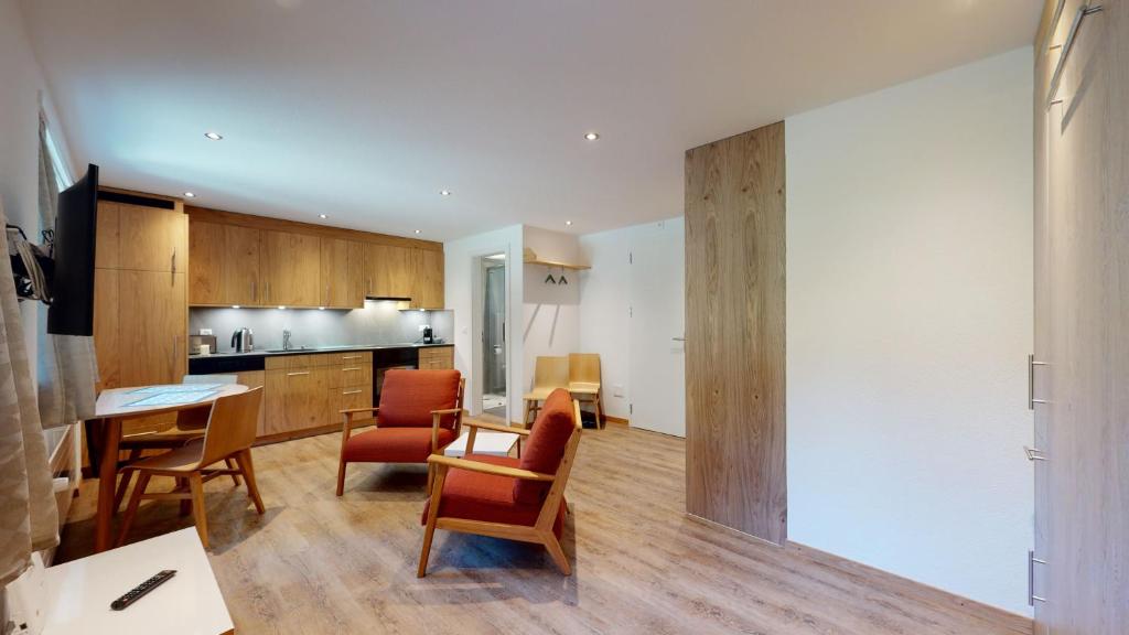 Kuchyň nebo kuchyňský kout v ubytování Splendid modern studio in the heart of Zermatt