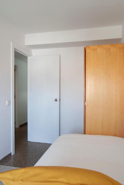 Postel nebo postele na pokoji v ubytování Apartment near the beach and Port Marina of Premia