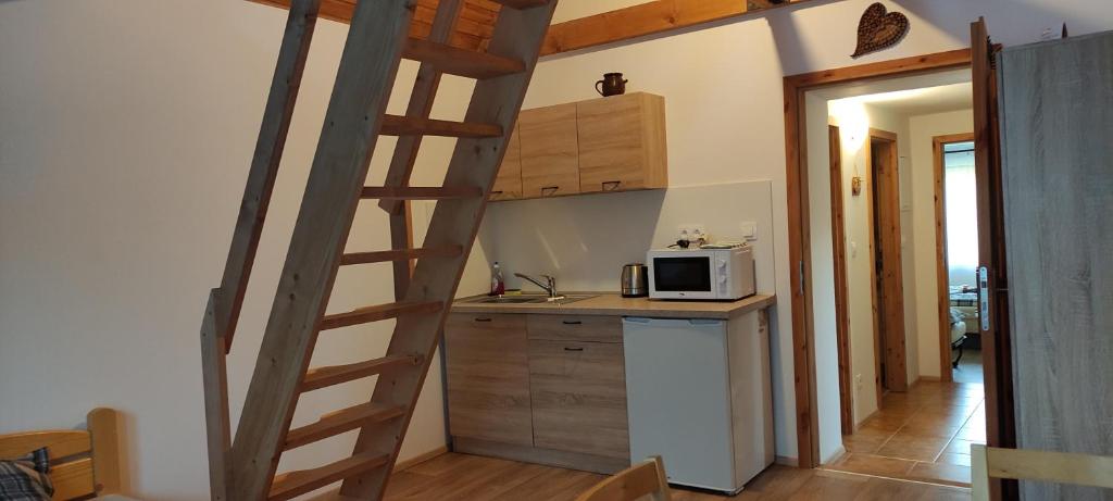 Kuchyň nebo kuchyňský kout v ubytování Vojtěch Jestřáb - rodinné vinařství