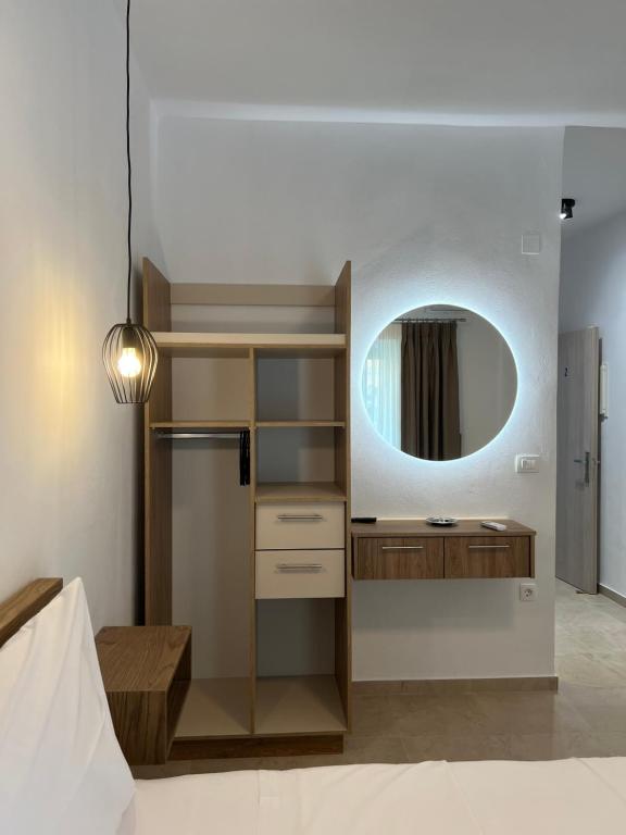 Postel nebo postele na pokoji v ubytování angels apartments