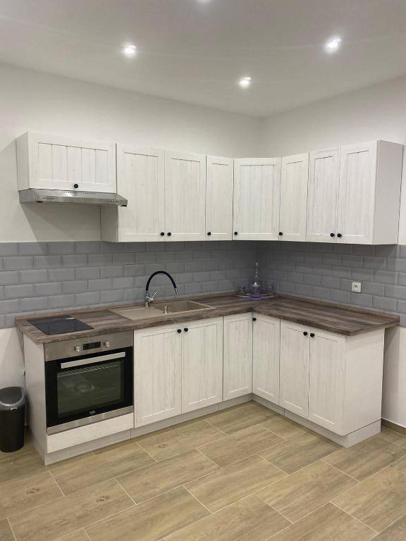 Kuchyň nebo kuchyňský kout v ubytování Apartmán Levandule
