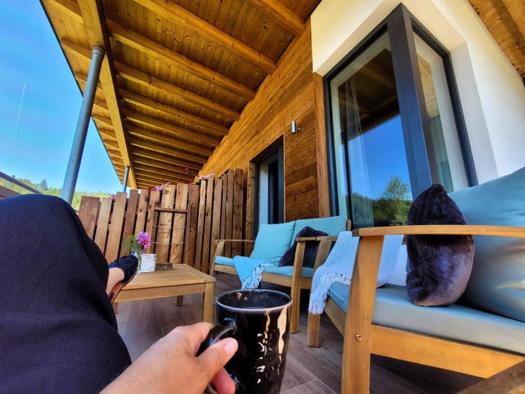 Balkón nebo terasa v ubytování Casa de Fiemme