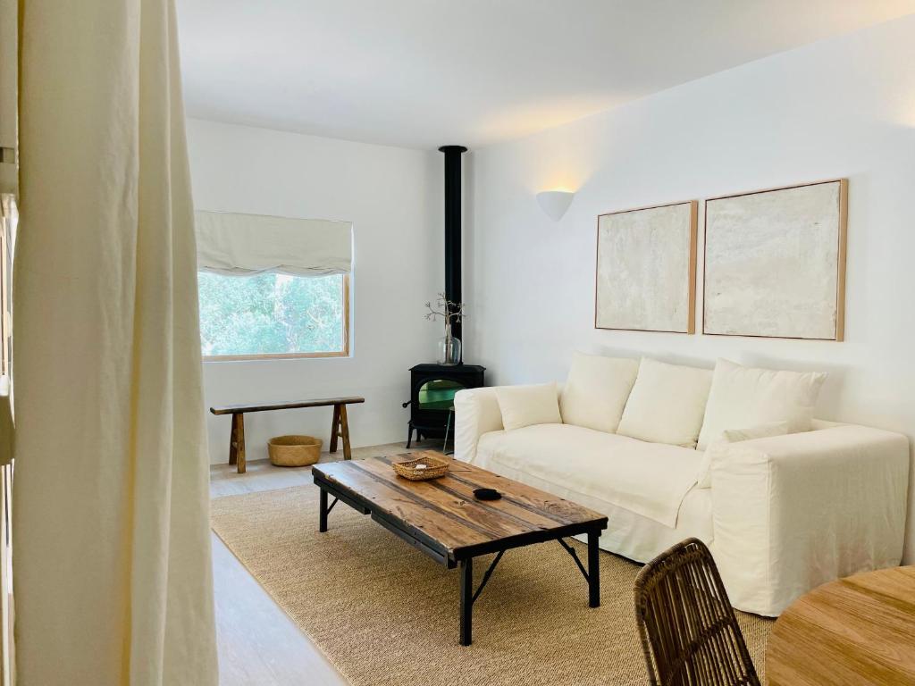 Posezení v ubytování Casa del bosque