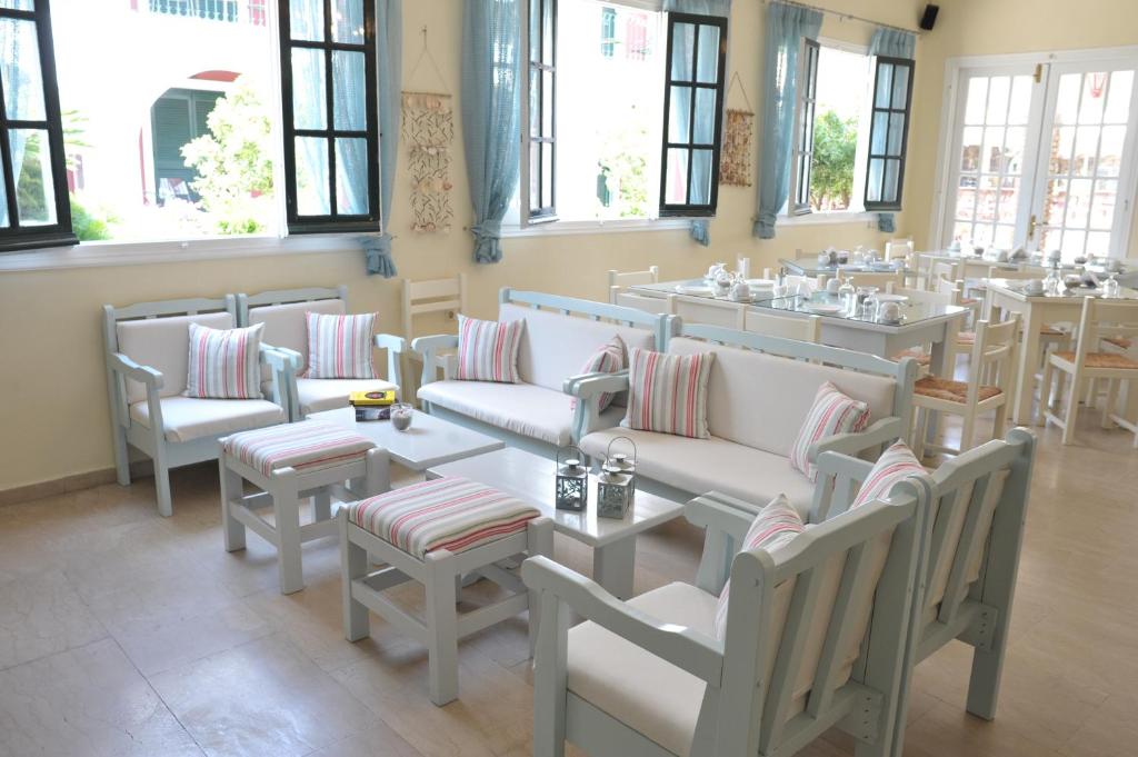 A seating area at Iliada Beach Hotel