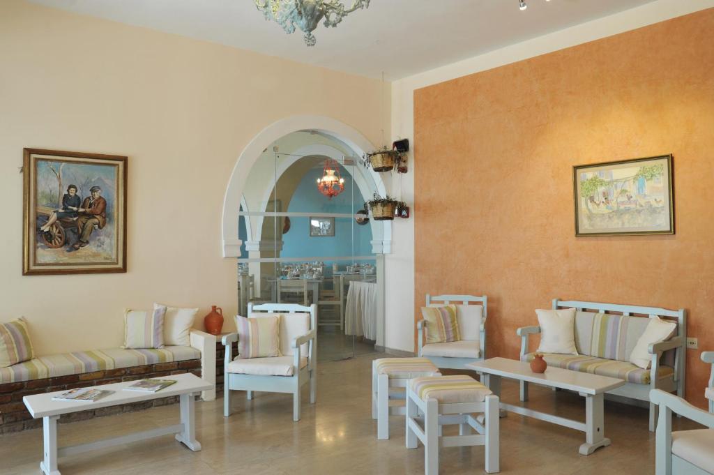 A seating area at Iliada Beach Hotel