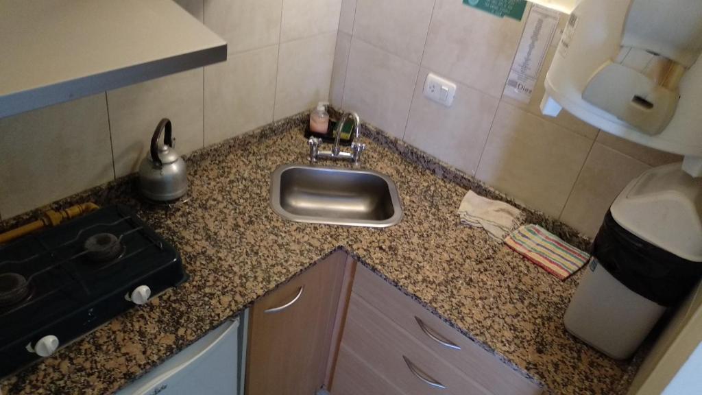 Kuchyň nebo kuchyňský kout v ubytování Diez ApartHotel