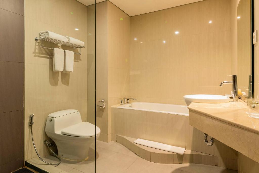 Koupelna v ubytování Antero Hotel Jababeka