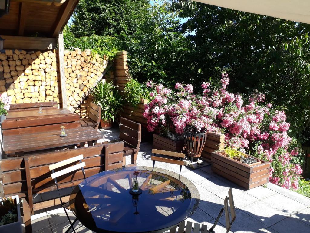 Zahrada ubytování Romantik Appartements