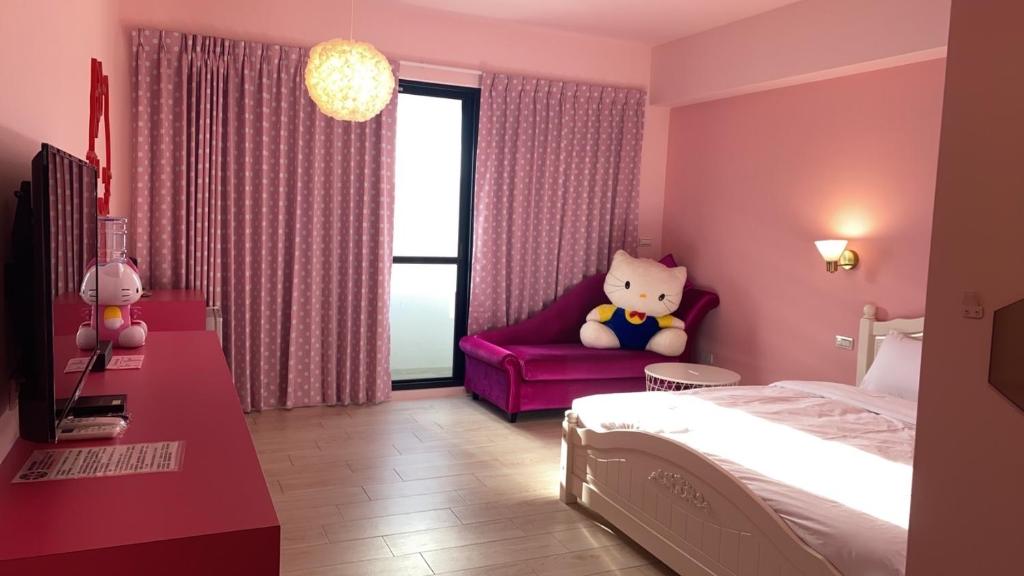 Postel nebo postele na pokoji v ubytování Shui Shang Yuan Homestay