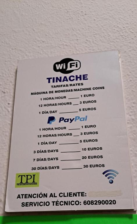 Certyfikat, podpis lub inny dokument wystawiony w obiekcie Tinache Beach 103 Maspalomas