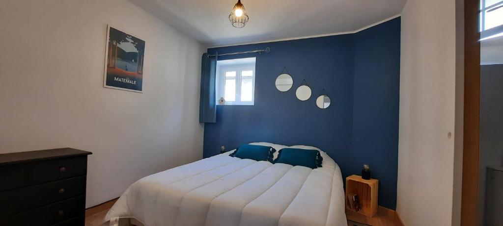 Posteľ alebo postele v izbe v ubytovaní Appartement Le cocon Mont louis 66