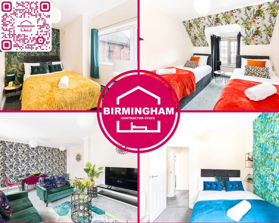 Foto da galeria de NEC-BHX-HS2 - stunning apartment in Coleshill B46 for LONG & FLEXIBLE STAYS - 3 Bedrooms with 4 Separate Beds em Birmingham