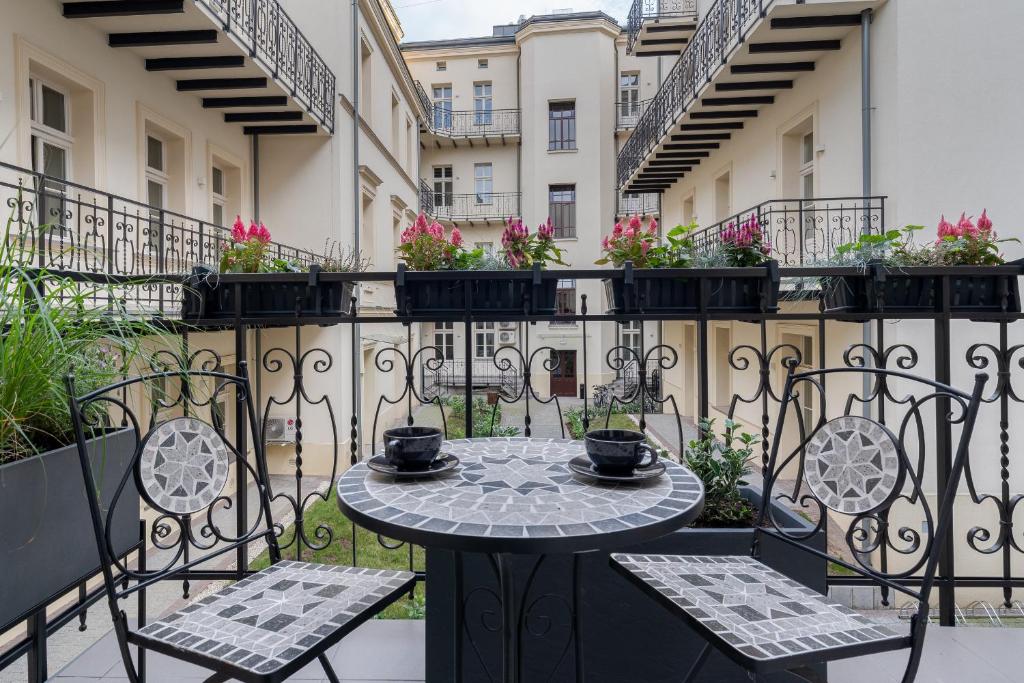 Balkón alebo terasa v ubytovaní Apartament w centrum Krakowa 109