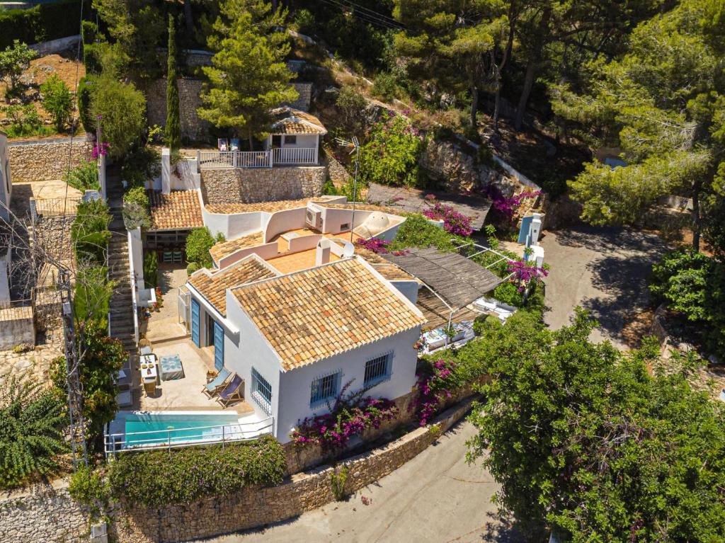 an aerial view of a house with a pool at SON DE MAR - Managed by Almarina in Jávea