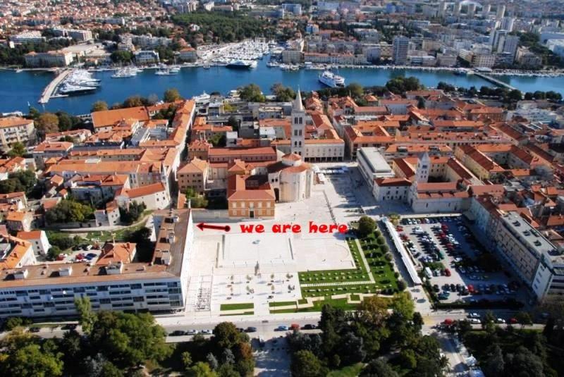 Výhľad na mesto Zadar alebo výhľad na mesto priamo z apartmánu