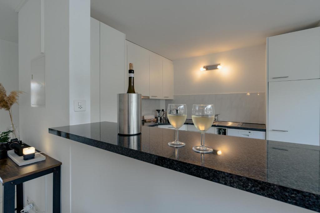 Kuchyň nebo kuchyňský kout v ubytování Apartment in the city center with free parking