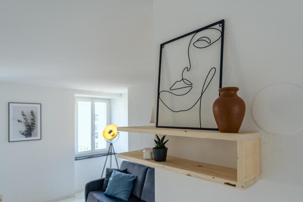 Posezení v ubytování Apartment in the city center with free parking