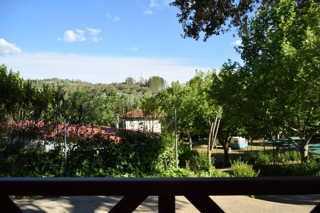 A garden outside Bungalows, Camping Vega de Francia