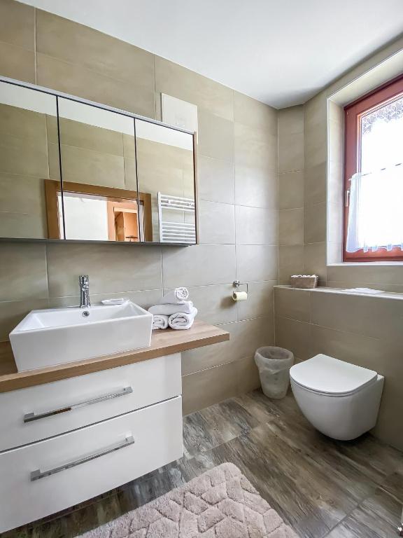 A bathroom at Ferienhaus Mörtl