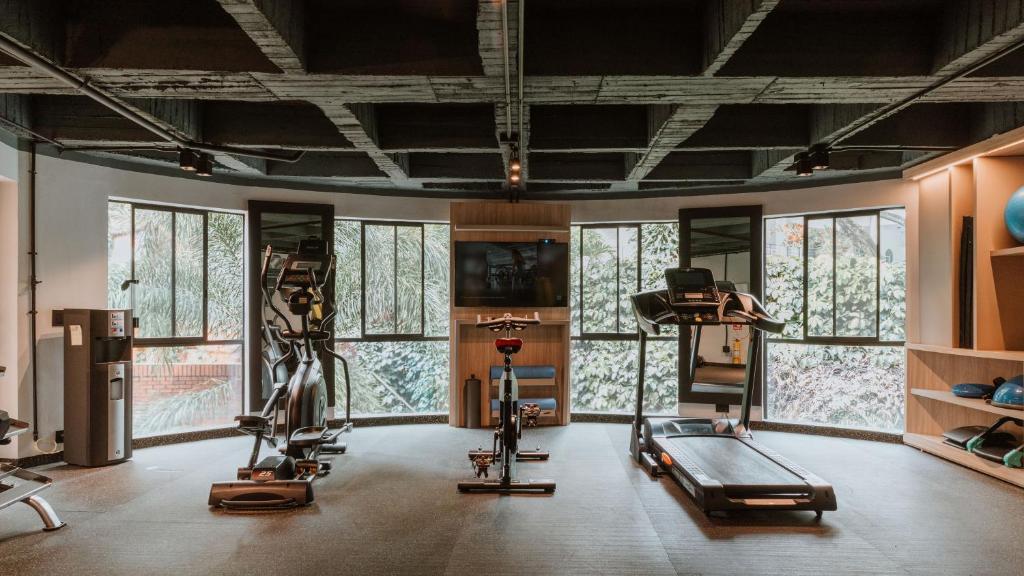 Fitness centrum a/nebo fitness zařízení v ubytování Hotel Park10