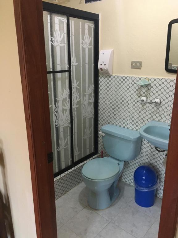 Koupelna v ubytování Hostal Nathaly