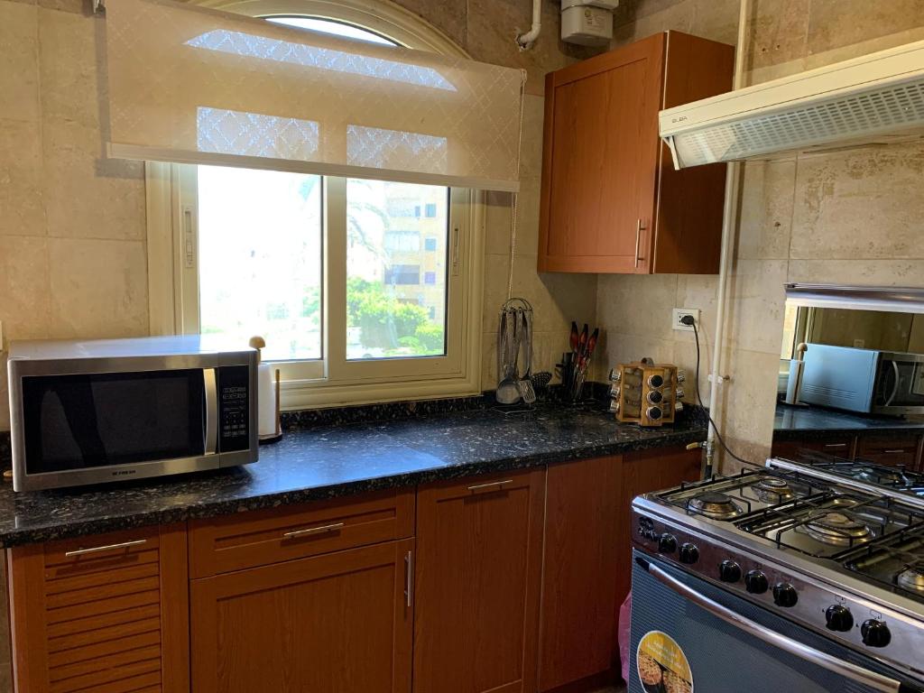 Kuchyň nebo kuchyňský kout v ubytování Modern downtown Sheikh Zayed Condo