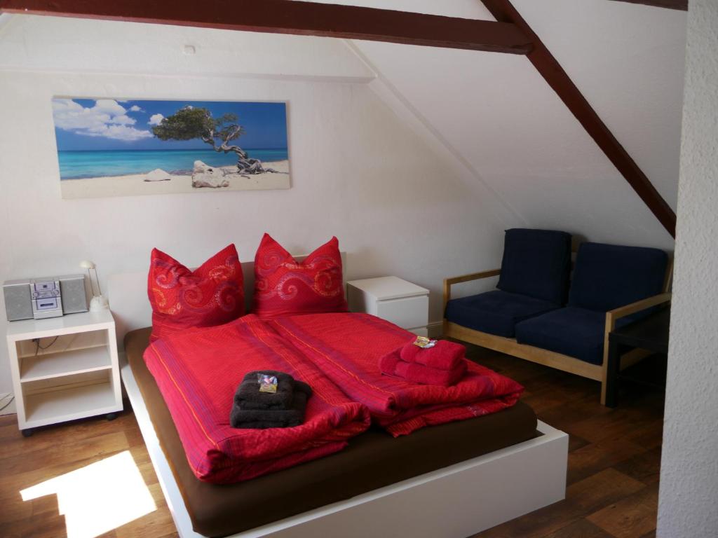 Postel nebo postele na pokoji v ubytování Sleep in Hamburg St. Pauli