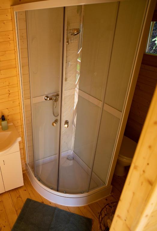 Koupelna v ubytování Maringotky Na Růžku