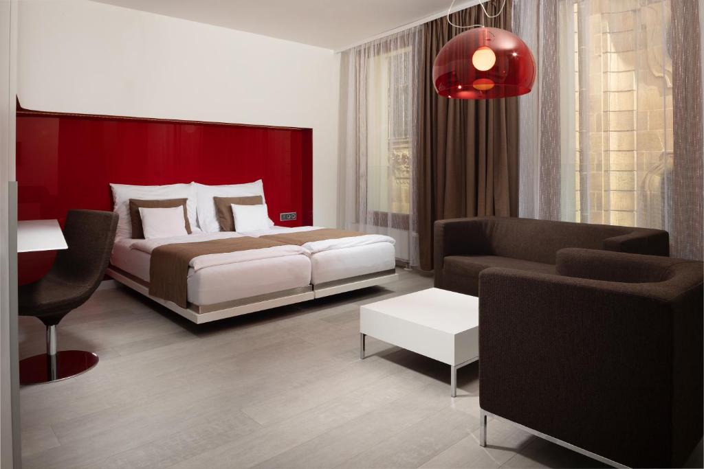 Cama o camas de una habitación en OREA Hotel Arigone Olomouc