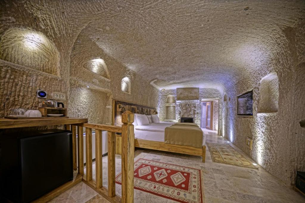 Kuchyň nebo kuchyňský kout v ubytování Kappadoks Cave Hotel