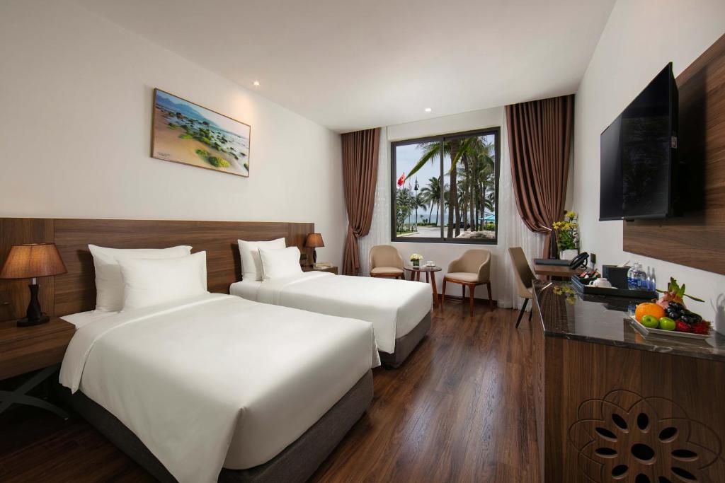 Phòng Superior 2 Giường đơn nhìn ra một góc Biển