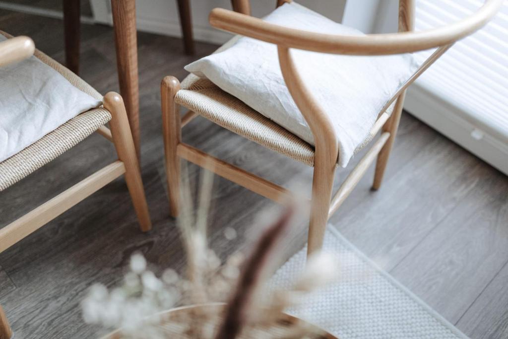 Postel nebo postele na pokoji v ubytování Haus Salz&Sand Wohnung Salz