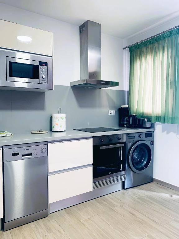 Kuchyň nebo kuchyňský kout v ubytování Apartamento La Cueva, Artenara
