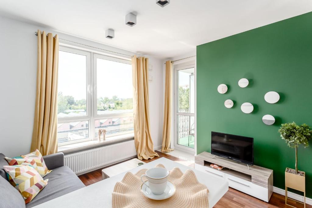 Posedenie v ubytovaní Chill Apartments Mokotow Business Park