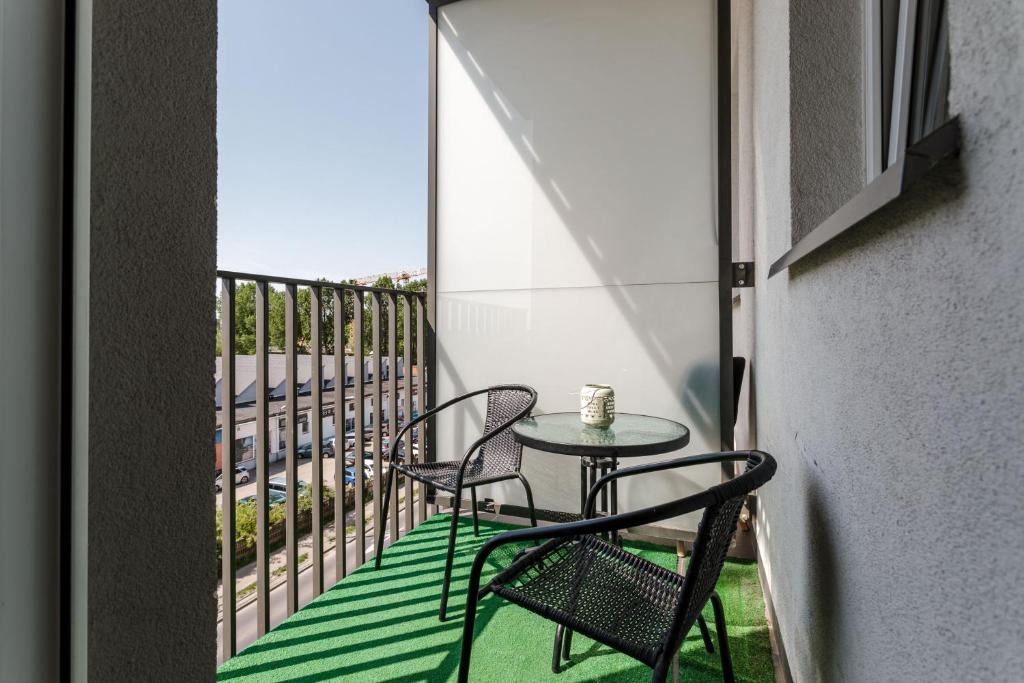 Balkón alebo terasa v ubytovaní Chill Apartments Mokotow Business Park