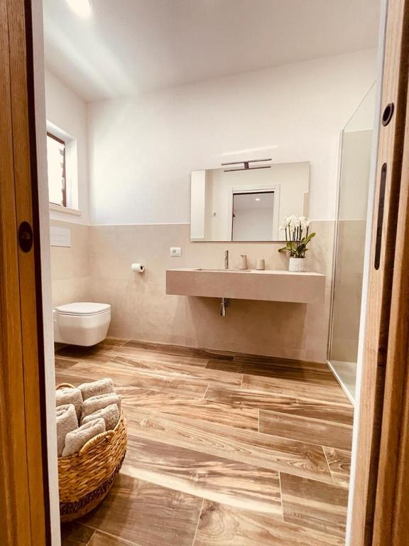 Koupelna v ubytování B&B Dimora Dorgali