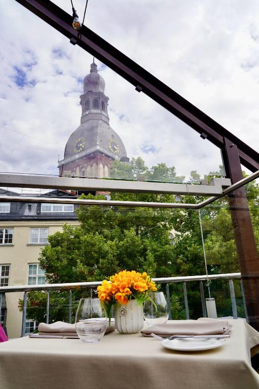 Balkón nebo terasa v ubytování Dome Hotel