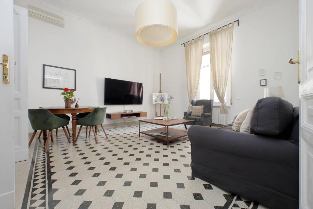 Кът за сядане в Luxury Spagna Apartments