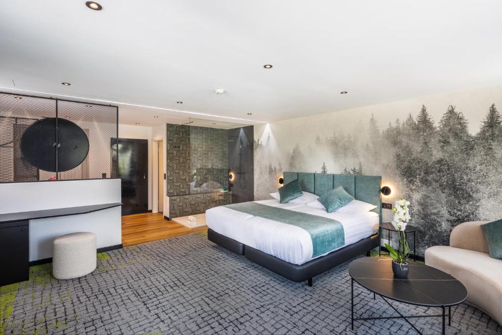 Postel nebo postele na pokoji v ubytování Hotel Rheingerbe