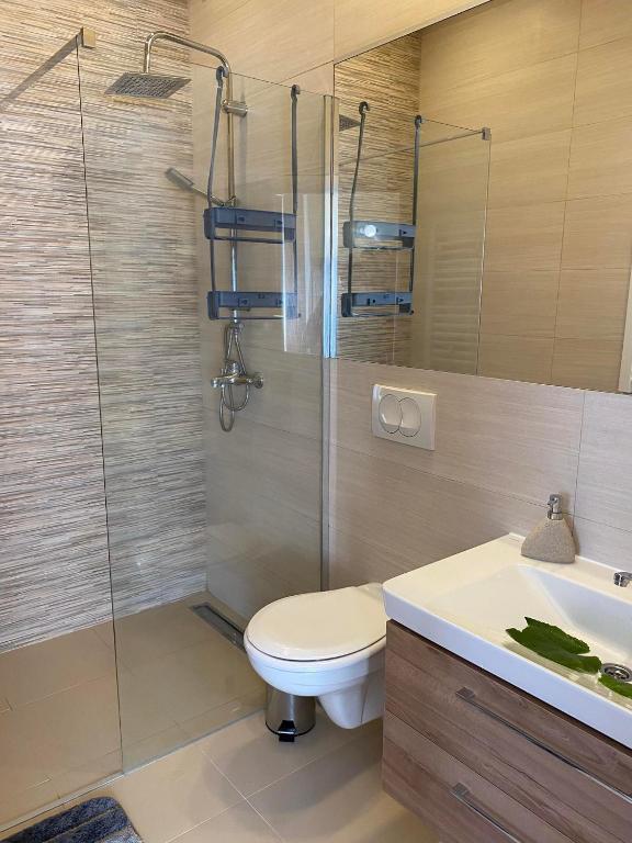 Uma casa de banho em Apartman Centar