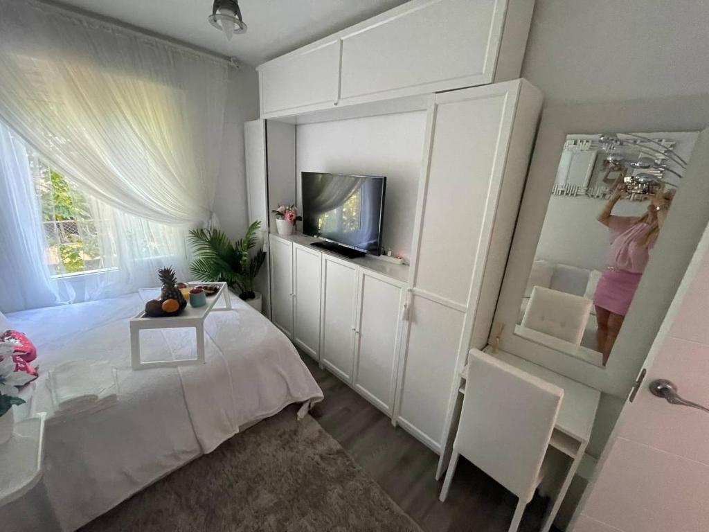 TV a/nebo společenská místnost v ubytování LUXURY room en MADRID