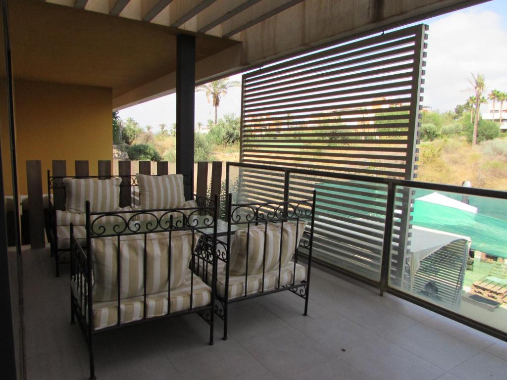 Balkón nebo terasa v ubytování GOLF RESORT APARTMENT
