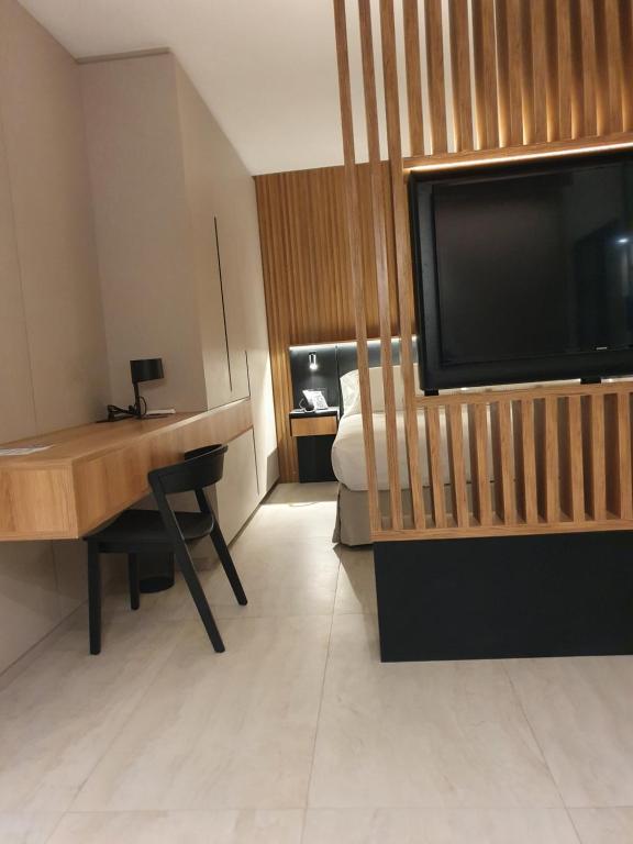 Kuchyň nebo kuchyňský kout v ubytování Lastarria Hotel