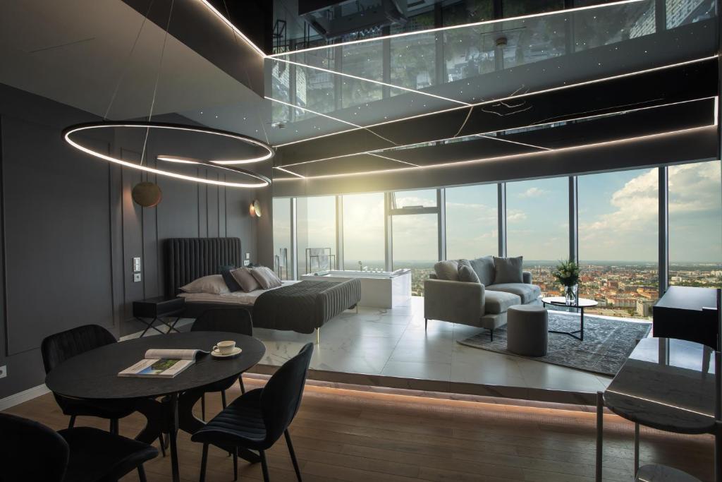 Posedenie v ubytovaní In The Sky - Apartamenty w Sky Tower