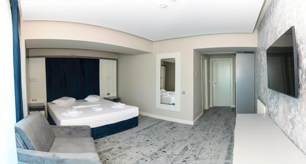 Postel nebo postele na pokoji v ubytování Hotel Union