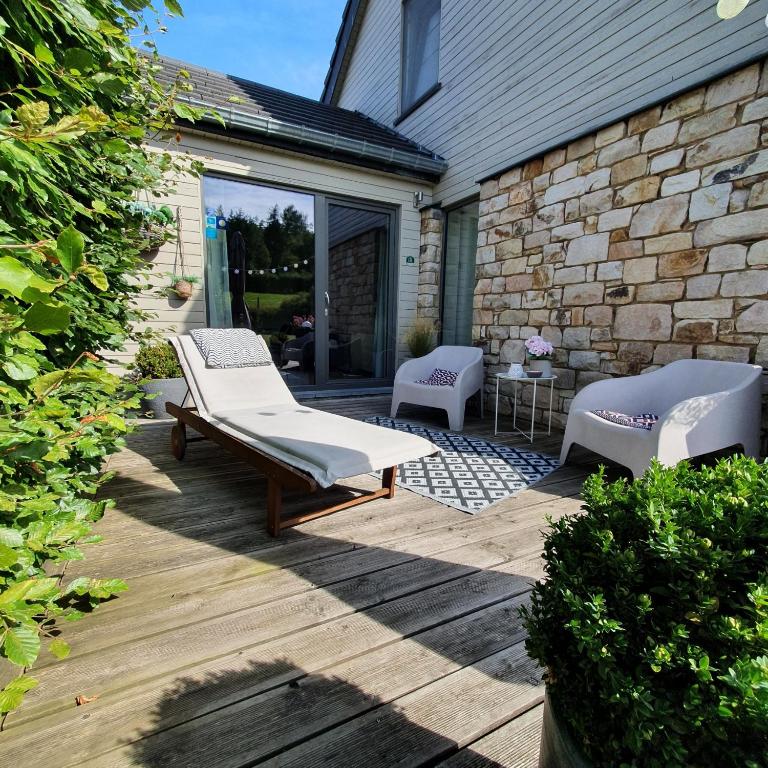 Posezení v ubytování B&B Maison Pierreuse