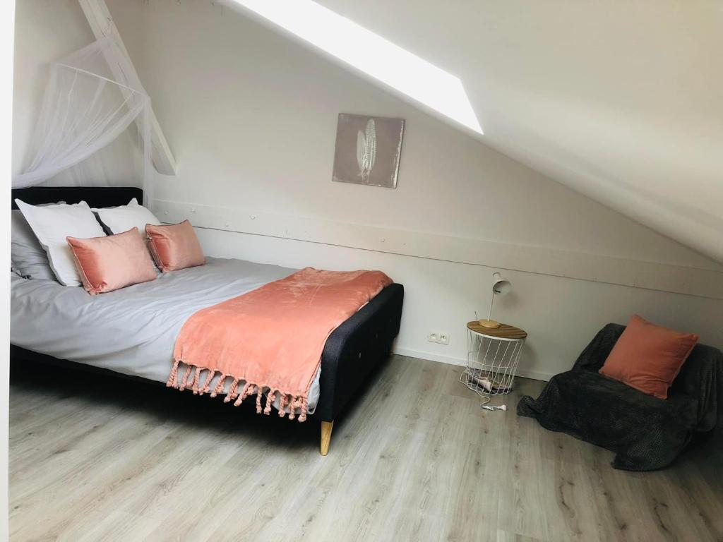 Postel nebo postele na pokoji v ubytování Le Gîte de Golette