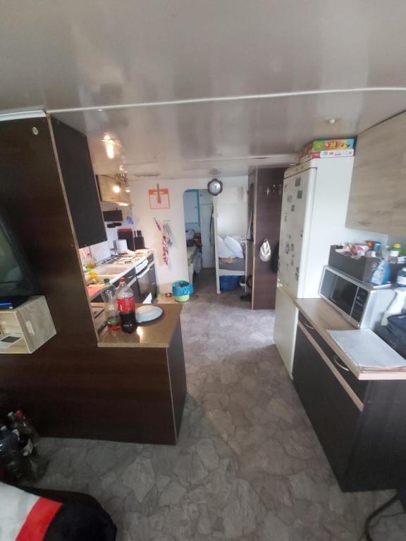 Kuchyň nebo kuchyňský kout v ubytování Kemping Pod Topolami